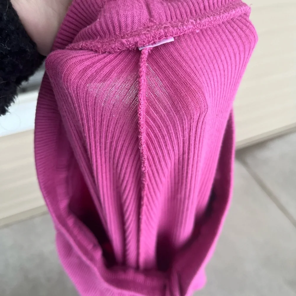 ALO Yoga Pink Ribbed Track Pants